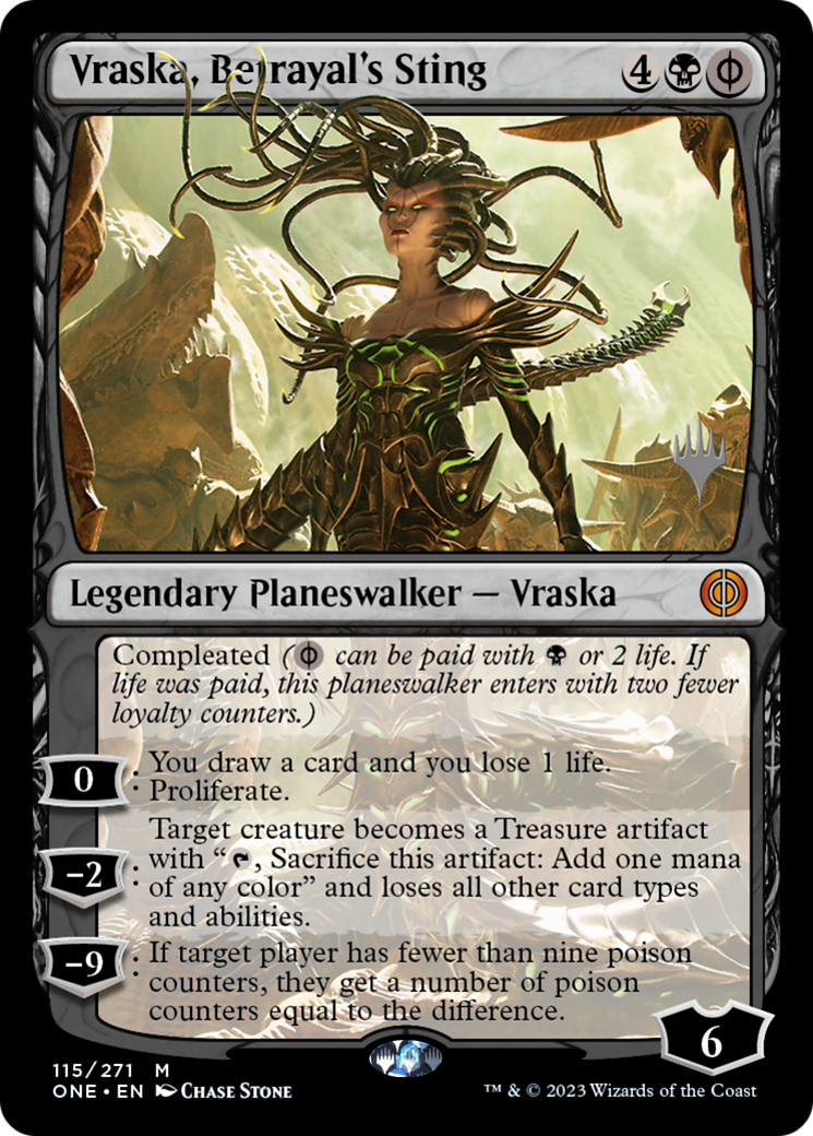 Vraska, Betrayal's Sting (Promo Pack) [Phyrexia: All Will Be One Promos] | Fandemonia Ltd