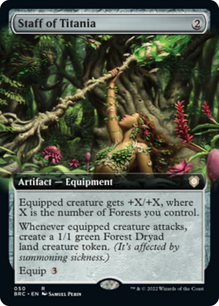 Staff of Titania (Extended Art) [The Brothers' War Commander] | Fandemonia Ltd