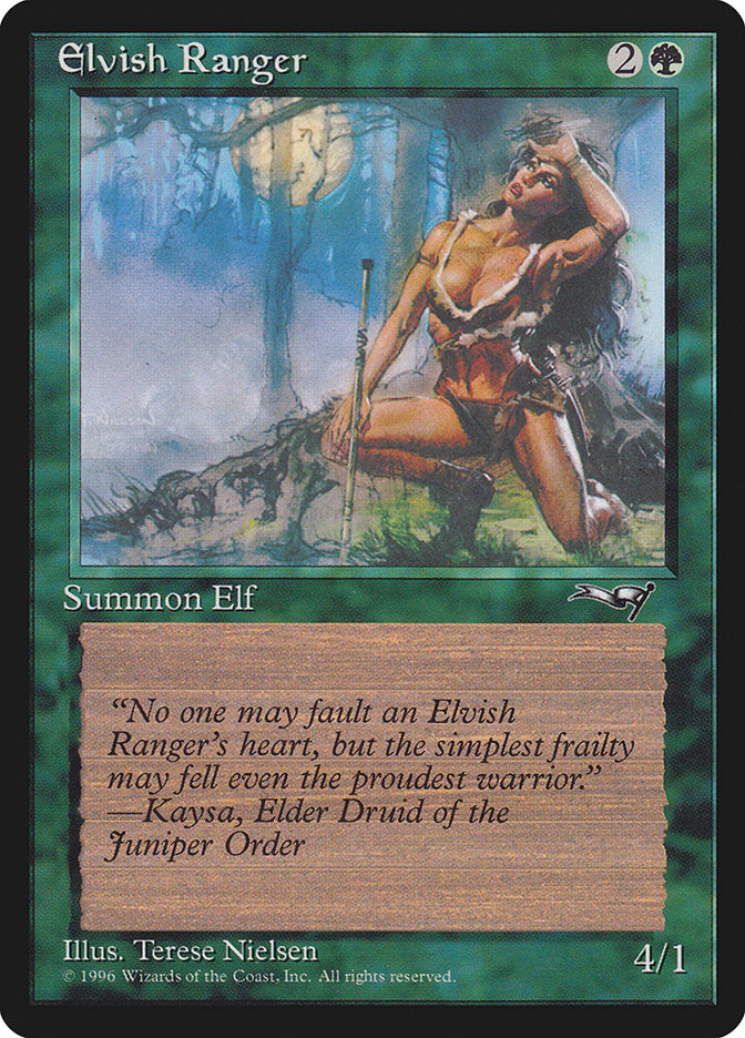 Elvish Ranger (Moon Background) [Alliances] | Fandemonia Ltd