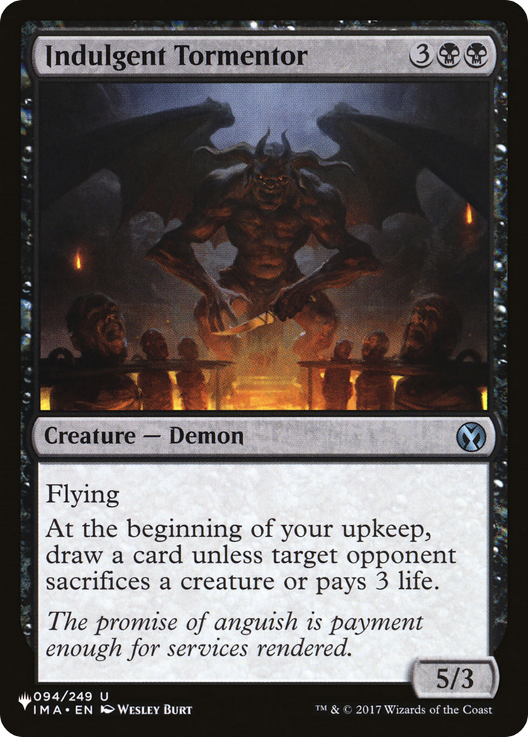 Indulgent Tormentor [The List] | Fandemonia Ltd