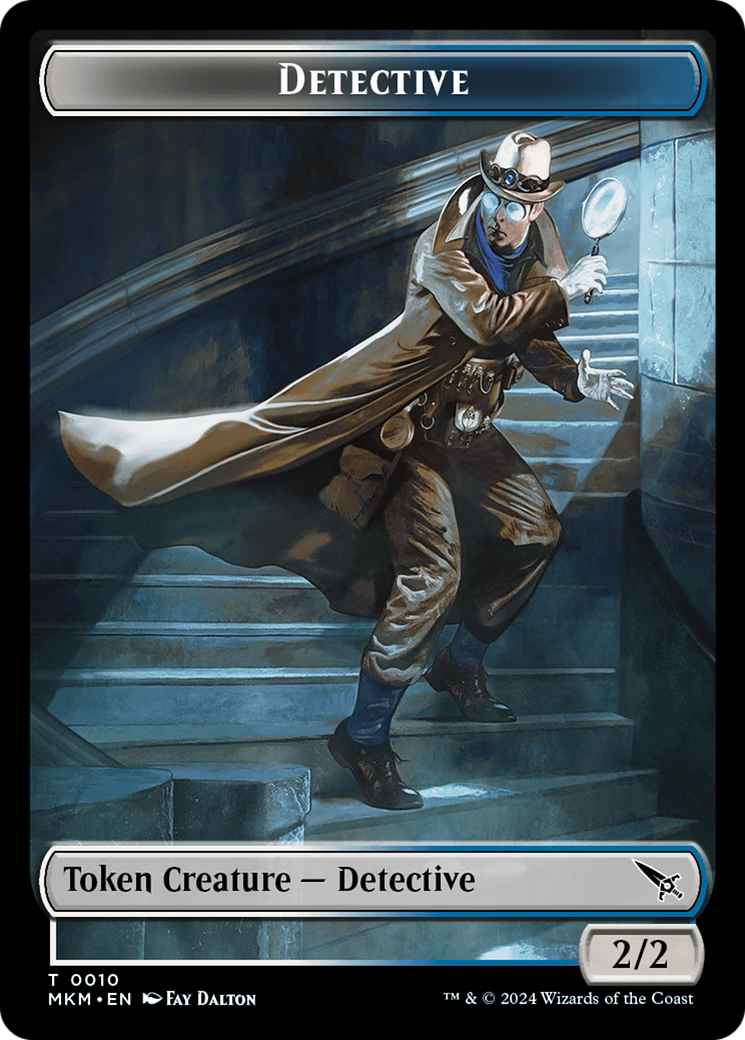 Detective // Voja Fenstalker Double-Sided Token [Murders at Karlov Manor Tokens] | Fandemonia Ltd