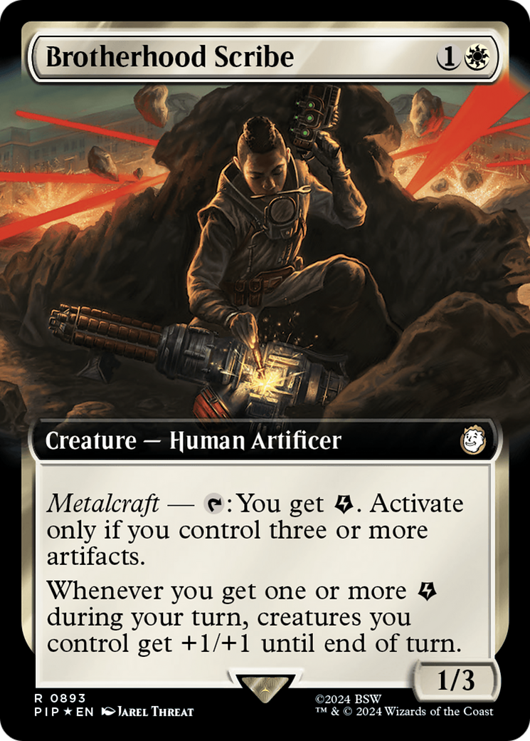 Brotherhood Scribe (Extended Art) (Surge Foil) [Fallout] | Fandemonia Ltd