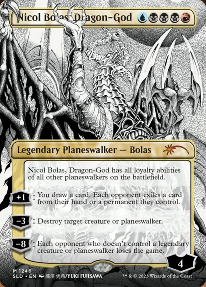 Nicol Bolas, Dragon-God (Borderless) [Secret Lair Drop Series] | Fandemonia Ltd