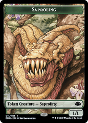 Goblin // Saproling Double-Sided Token [Dominaria Remastered Tokens] | Fandemonia Ltd