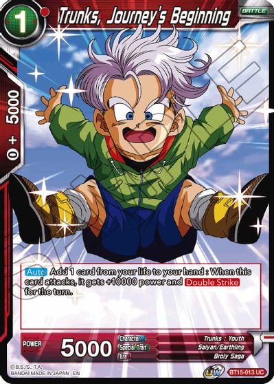 Trunks, Journey's Beginning (BT15-013) [Saiyan Showdown] | Fandemonia Ltd