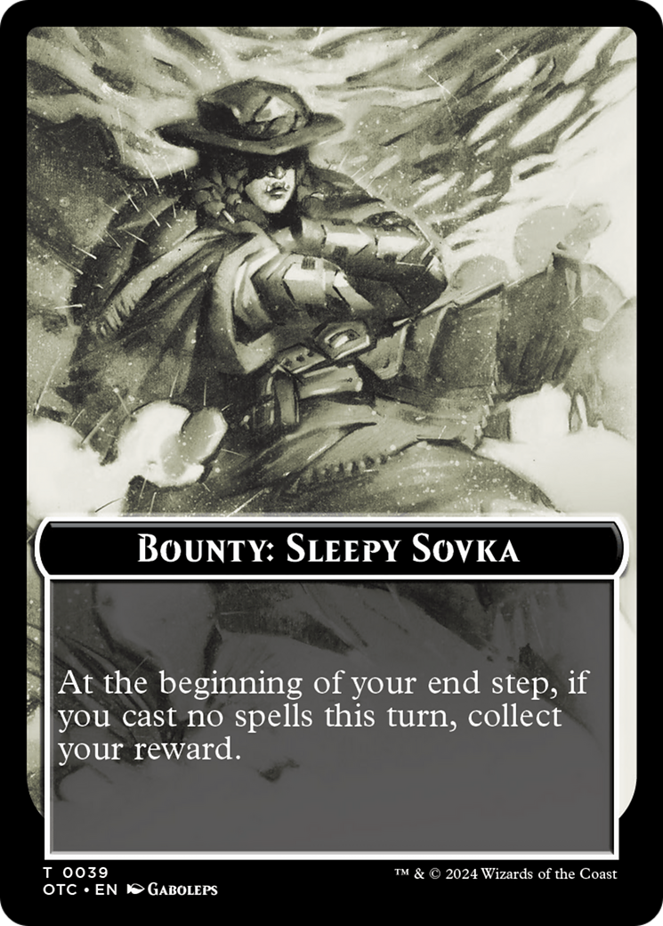 Bounty: Sleepy Sovka // Bounty Rules Double-Sided Token [Outlaws of Thunder Junction Commander Tokens] | Fandemonia Ltd