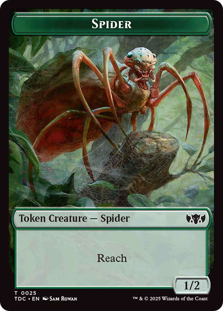 Spider // Bird Double-Sided Token [Tarkir: Dragonstorm Commander Tokens] | Fandemonia Ltd