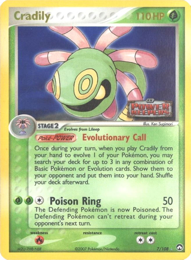 Cradily (7/108) (Stamped) [EX: Power Keepers] | Fandemonia Ltd