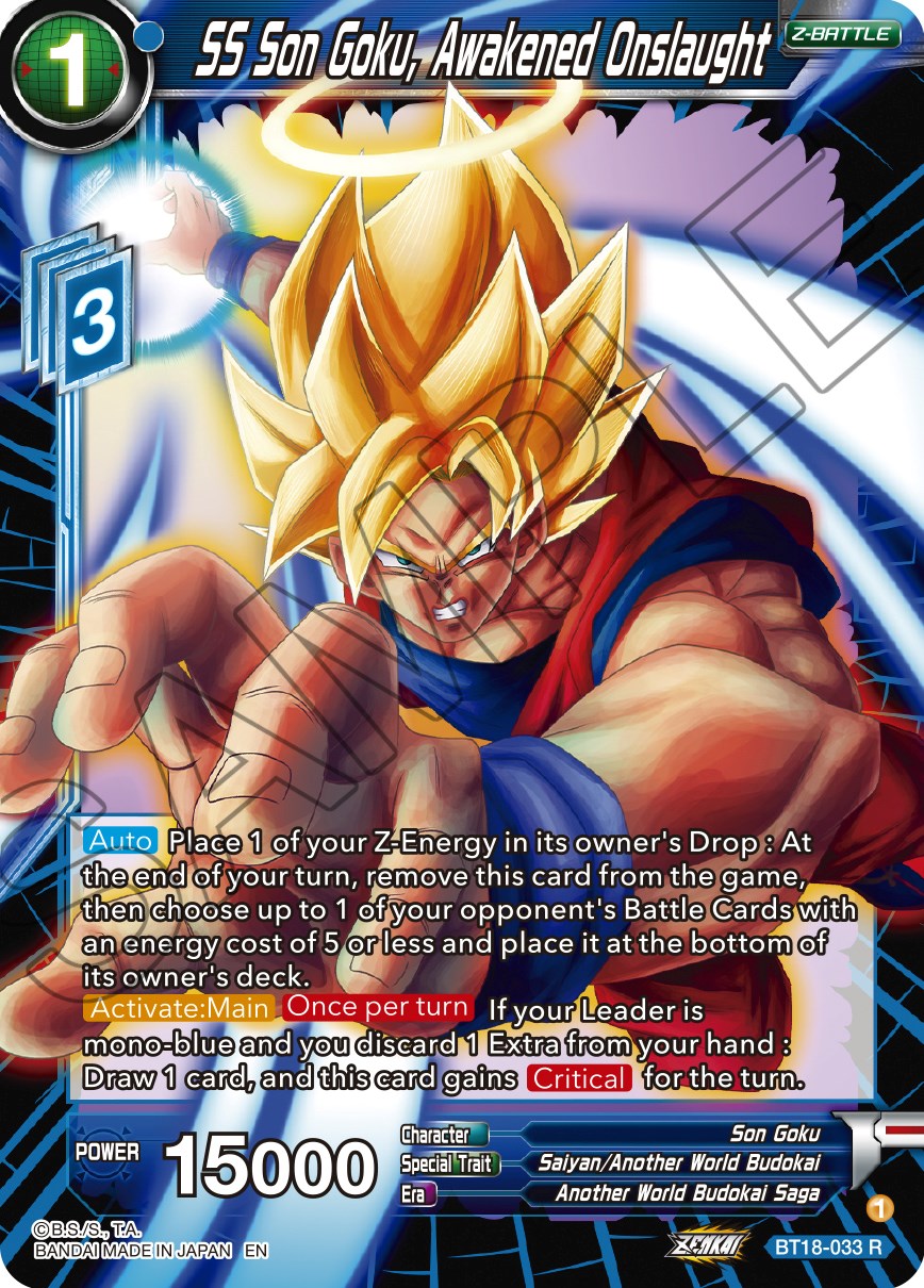 SS Son Goku, Awakened Onslaught (BT18-033) [Dawn of the Z-Legends] | Fandemonia Ltd