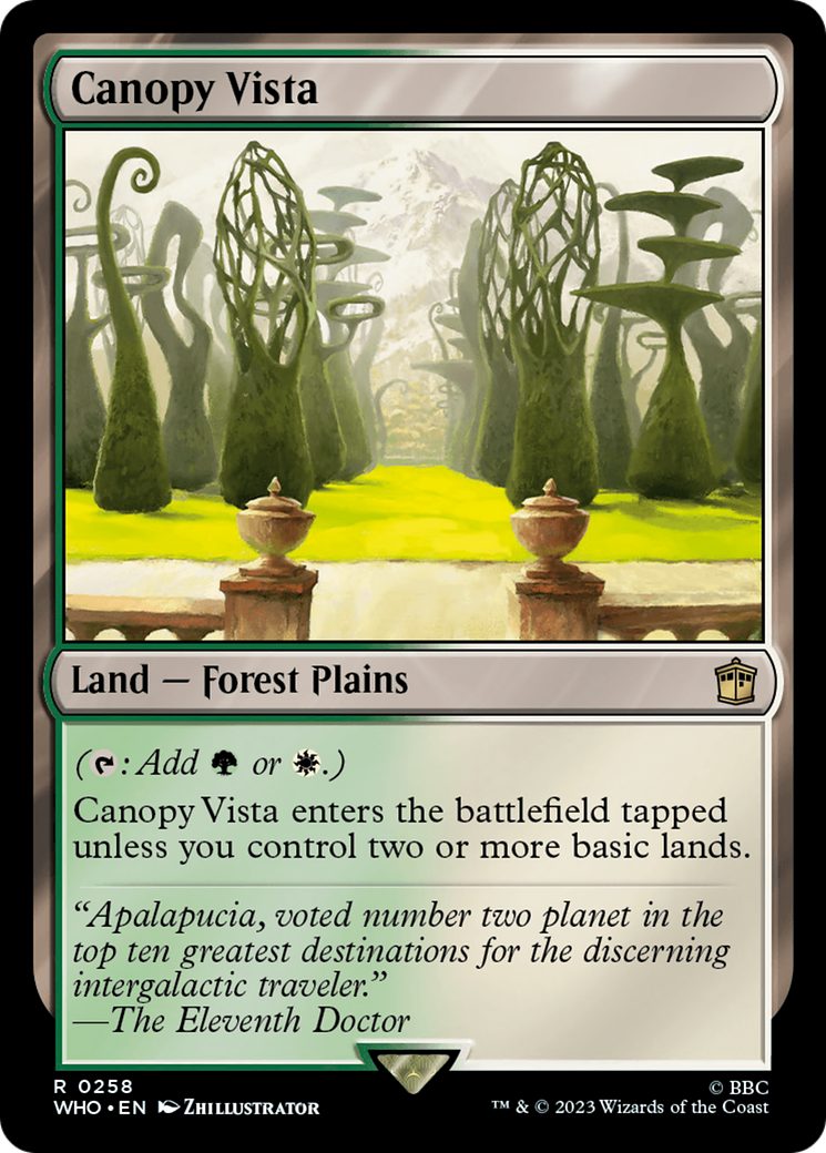 Canopy Vista [Doctor Who] | Fandemonia Ltd