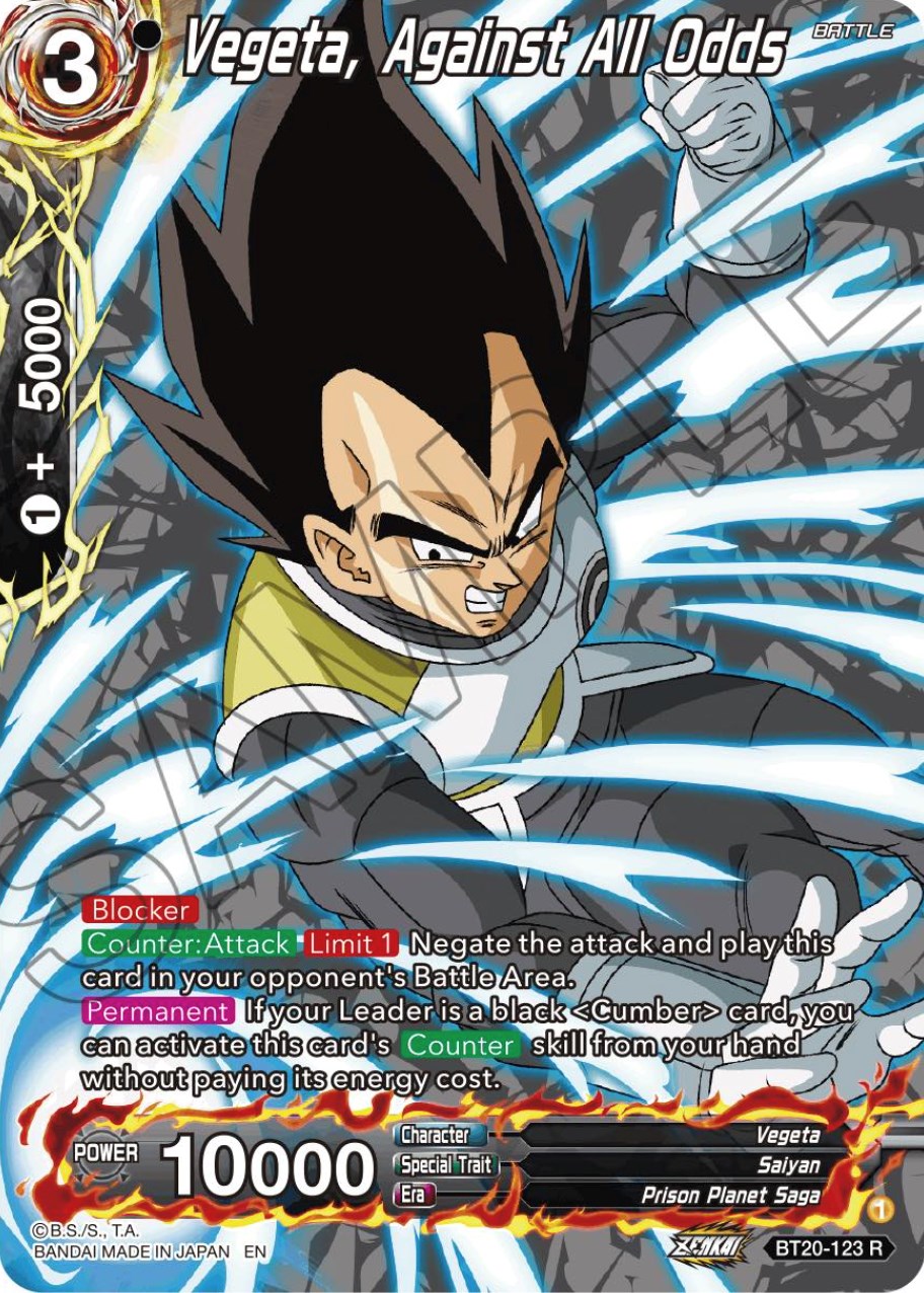 Vegeta, Against All Odds (Silver Foil) (BT20-123) [Power Absorbed] | Fandemonia Ltd