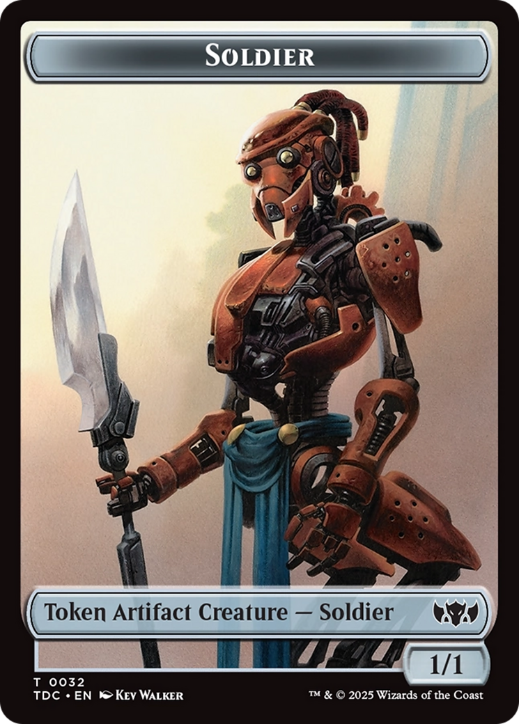 Solider (0032) // Copy Double-Sided Token [Tarkir: Dragonstorm Commander Tokens] | Fandemonia Ltd