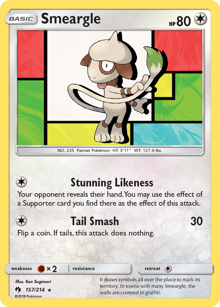 Smeargle (157/214) [Sun & Moon: Lost Thunder] | Fandemonia Ltd
