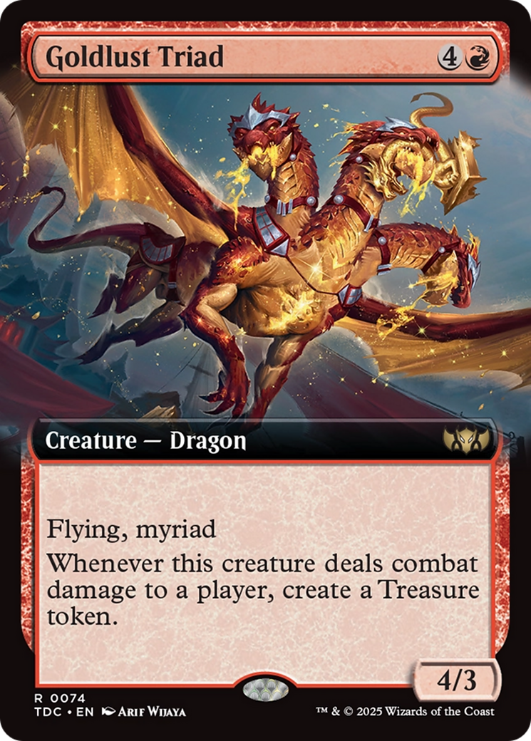 Goldlust Triad (Extended Art) [Tarkir: Dragonstorm Commander] | Fandemonia Ltd