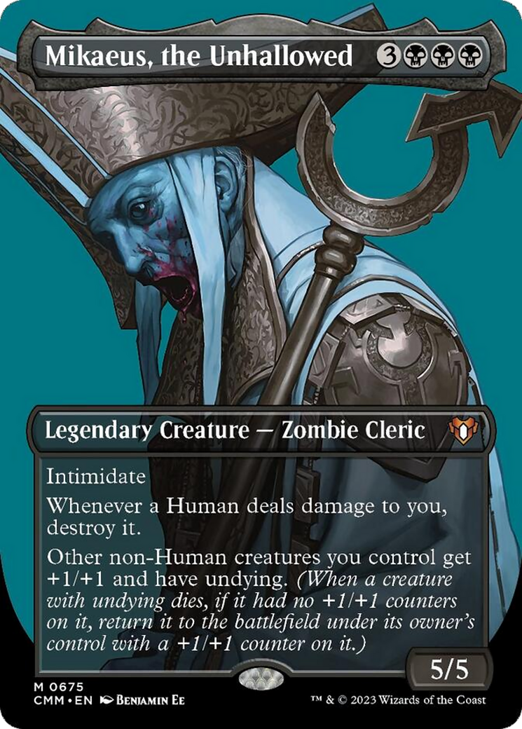 Mikaeus, the Unhallowed (Borderless Profile) [Commander Masters] | Fandemonia Ltd