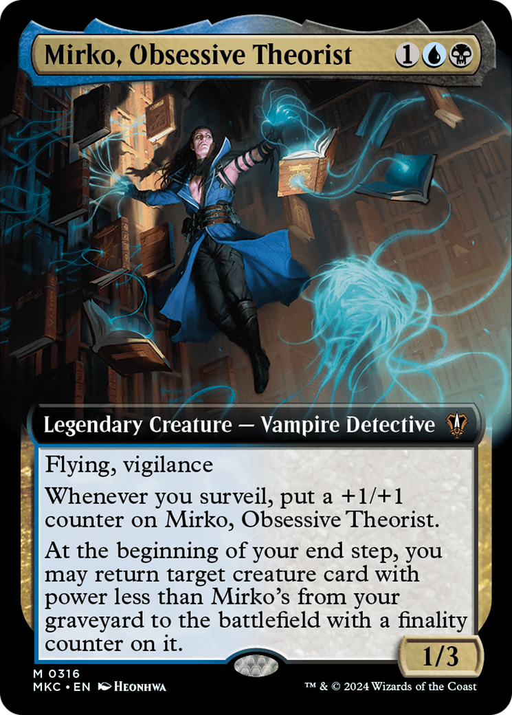 Mirko, Obsessive Theorist (Extended Art) [Murders at Karlov Manor Commander] | Fandemonia Ltd