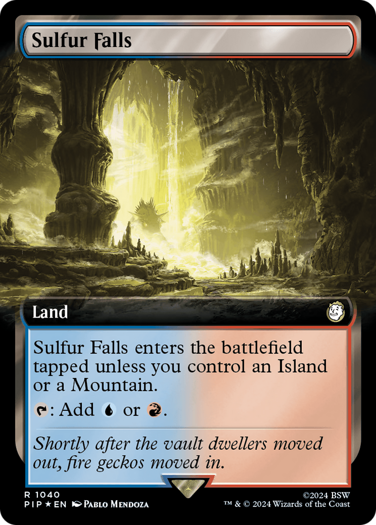 Sulfur Falls (Extended Art) (Surge Foil) [Fallout] | Fandemonia Ltd