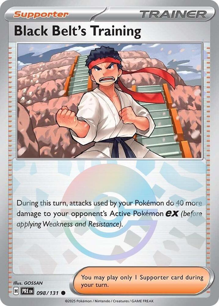 Black Belt's Training (098/131) (Poke Ball Pattern) [Scarlet & Violet: Prismatic Evolutions] | Fandemonia Ltd