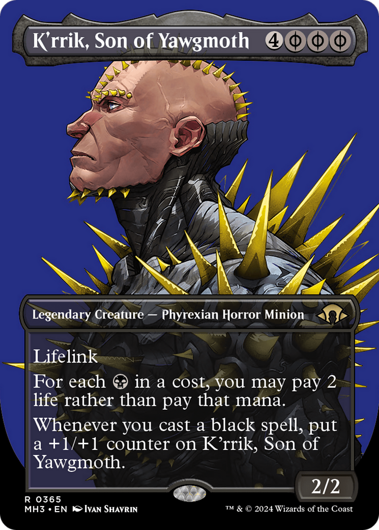 K'rrik, Son of Yawgmoth (Borderless) [Modern Horizons 3] | Fandemonia Ltd