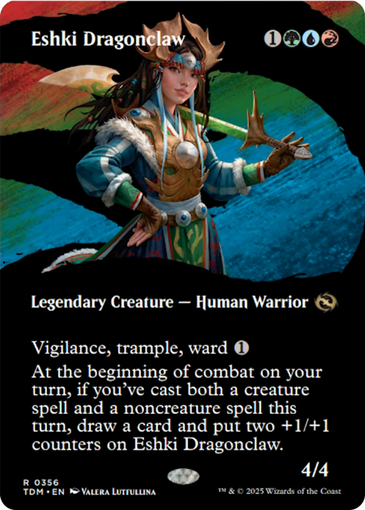 Eshki Dragonclaw (Borderless) [Tarkir: Dragonstorm] | Fandemonia Ltd