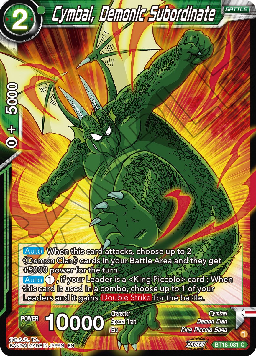 Cymbal, Demonic Subordinate (BT18-081) [Dawn of the Z-Legends] | Fandemonia Ltd