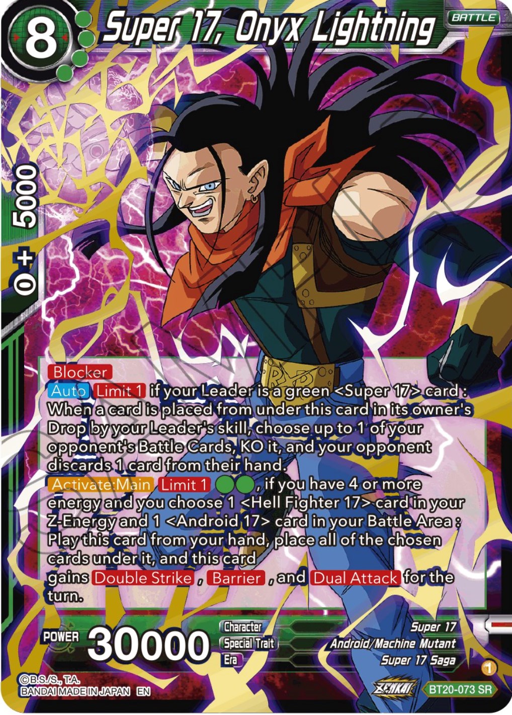 Super 17, Onyx Lightning (BT20-073) [Power Absorbed] | Fandemonia Ltd
