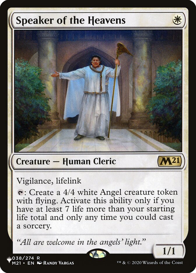 Speaker of the Heavens [The List] | Fandemonia Ltd