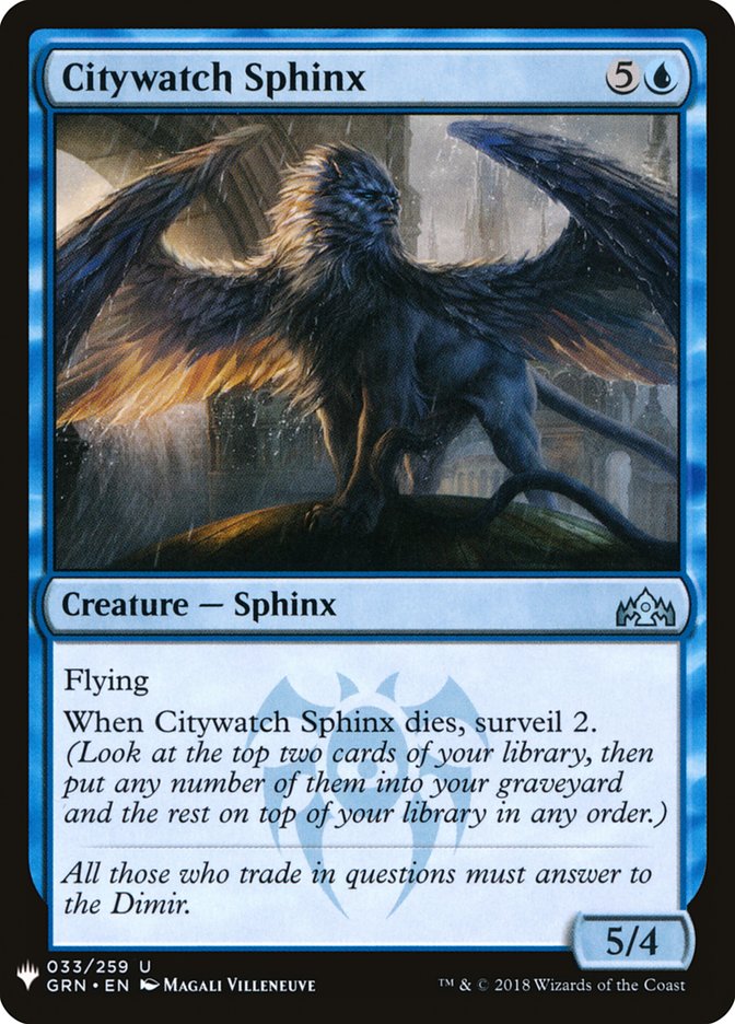 Citywatch Sphinx [Mystery Booster] | Fandemonia Ltd