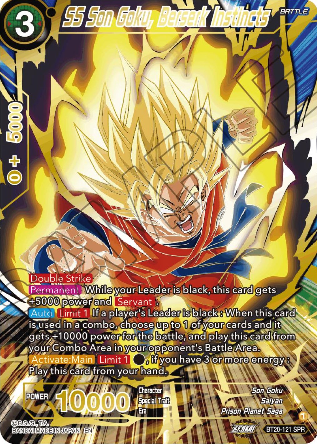SS Son Goku, Berserk Instincts (SPR) (BT20-121) [Power Absorbed] | Fandemonia Ltd