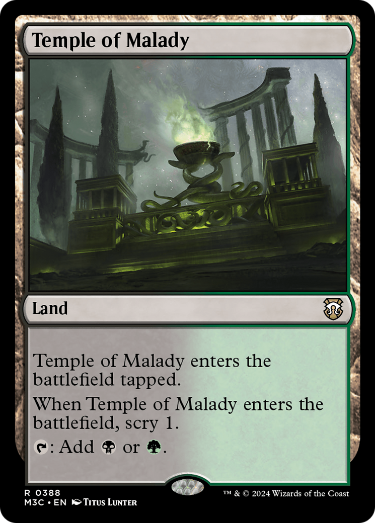 Temple of Malady (Ripple Foil) [Modern Horizons 3 Commander] | Fandemonia Ltd