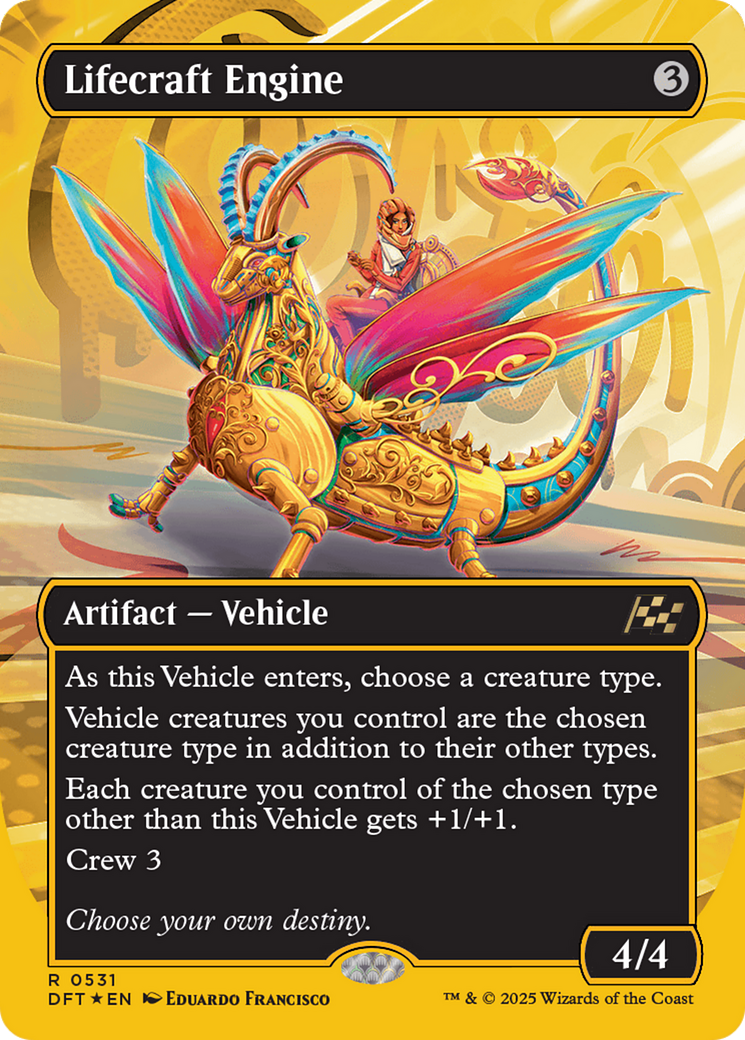 Lifecraft Engine (Borderless) (First-Place Foil) [Aetherdrift] | Fandemonia Ltd