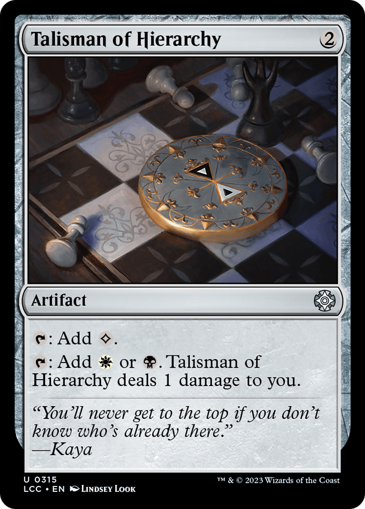 Talisman of Hierarchy [The Lost Caverns of Ixalan Commander] | Fandemonia Ltd