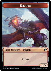 Eldrazi Spawn // Dragon (0021) Double-Sided Token [Commander Masters Tokens] | Fandemonia Ltd