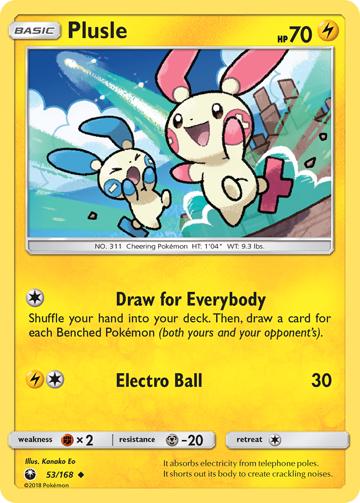 Plusle (53/168) [Sun & Moon: Celestial Storm] | Fandemonia Ltd