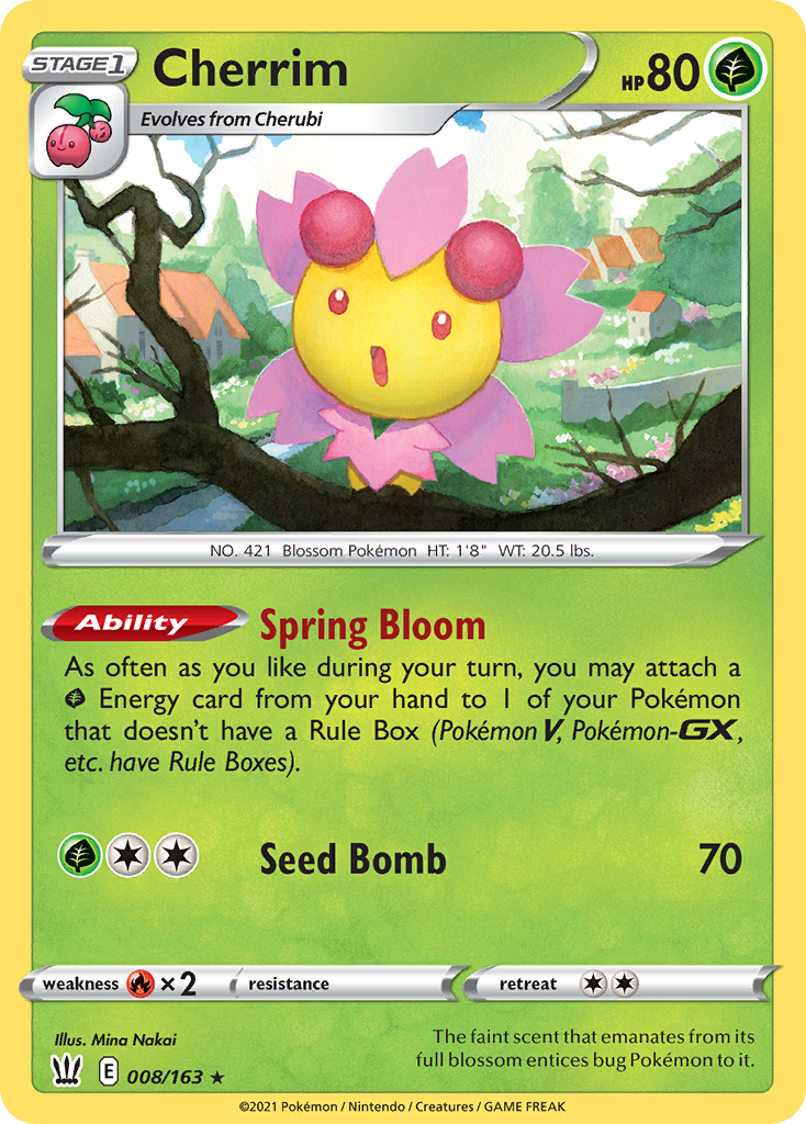 Cherrim (008/163) (Theme Deck Exclusive) [Sword & Shield: Battle Styles] | Fandemonia Ltd
