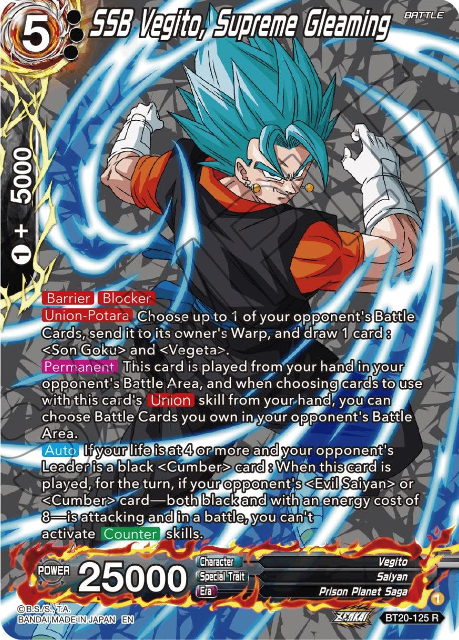 SSB Vegito, Supreme Gleaming (Silver Foil) (BT20-125) [Power Absorbed] | Fandemonia Ltd