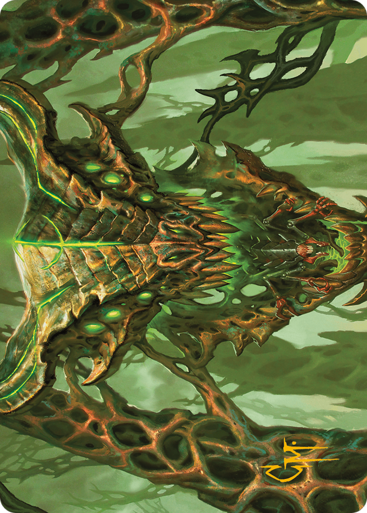 Colossal Dreadmask Art Card (Gold-Stamped Signature) [Modern Horizons 3 Art Series] | Fandemonia Ltd