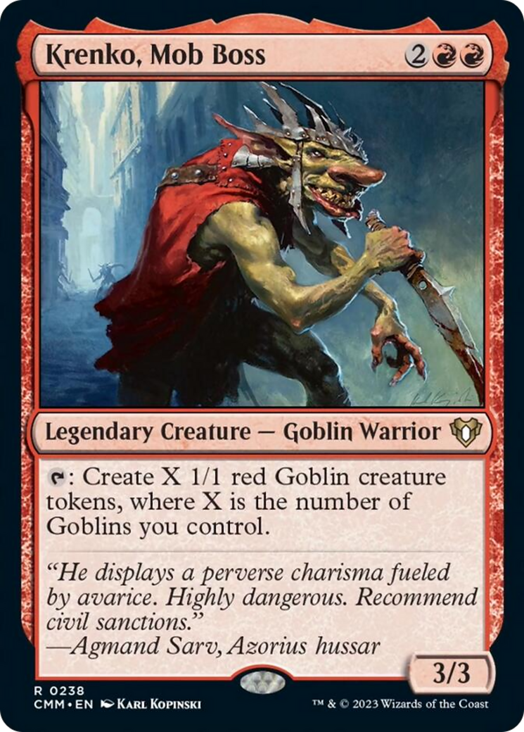 Krenko, Mob Boss [Commander Masters] | Fandemonia Ltd