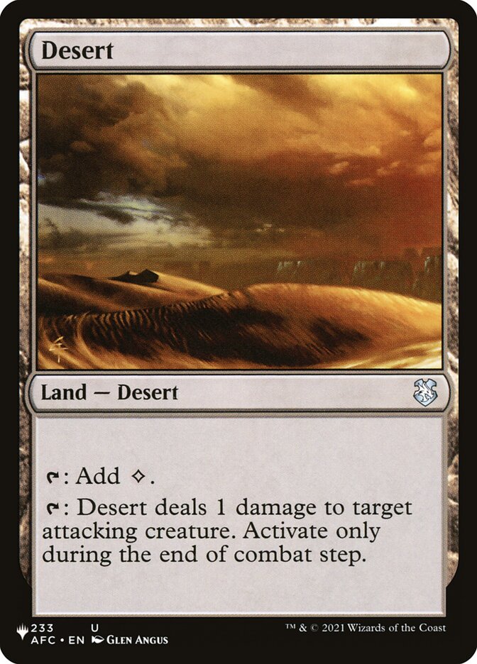 Desert [The List] | Fandemonia Ltd