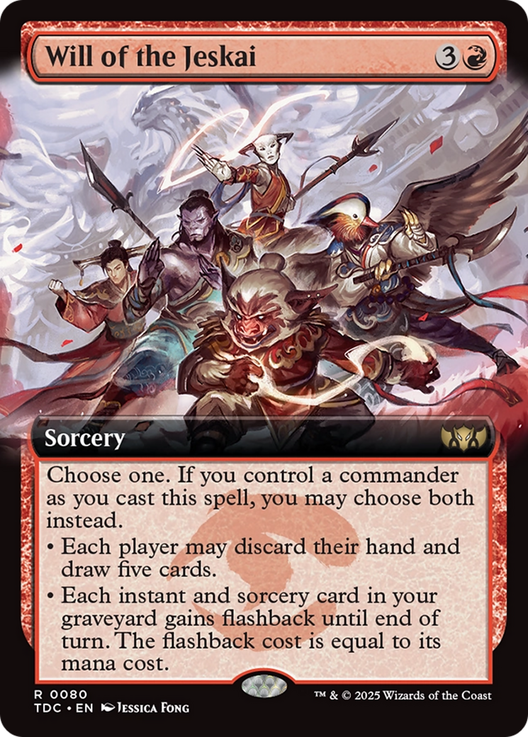 Will of the Jeskai (Extended Art) [Tarkir: Dragonstorm Commander] | Fandemonia Ltd