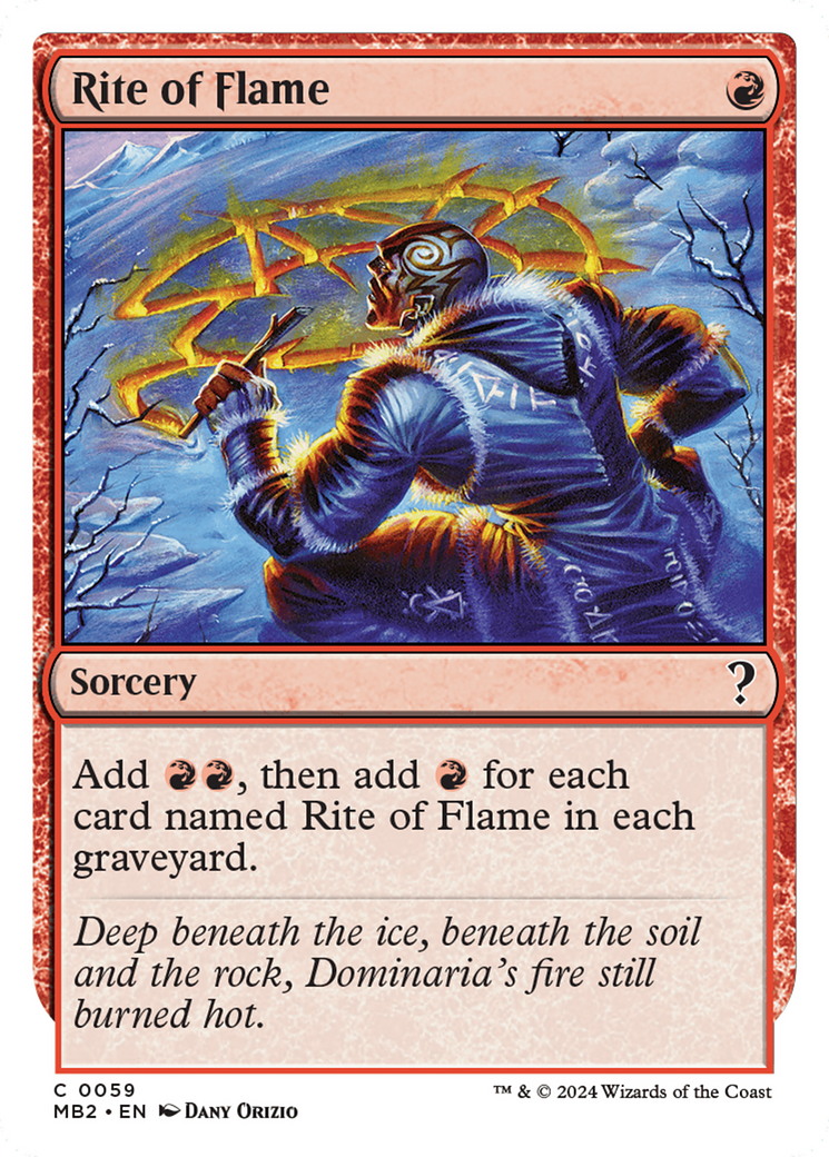 Rite of Flame (White Border) [Mystery Booster 2] | Fandemonia Ltd
