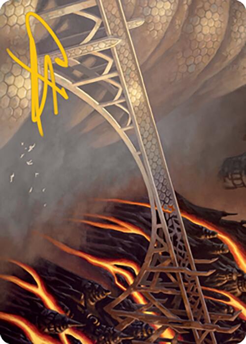 Rustvale Bridge Art Card (Gold-Stamped Signature) [Modern Horizons 2 Art Series] | Fandemonia Ltd