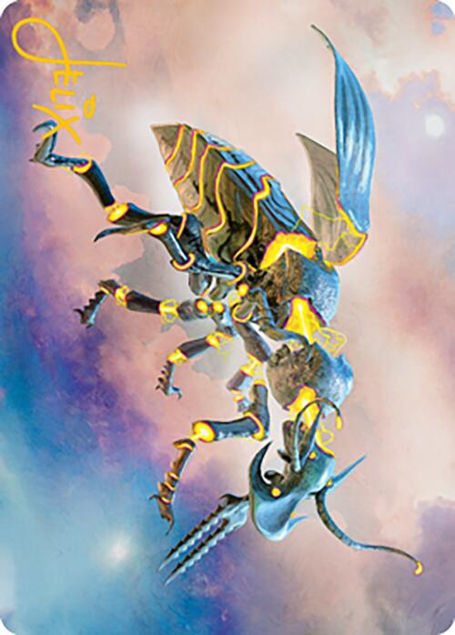 Zabaz, the Glimmerwasp Art Card (Gold-Stamped Signature) [Modern Horizons 2 Art Series] | Fandemonia Ltd