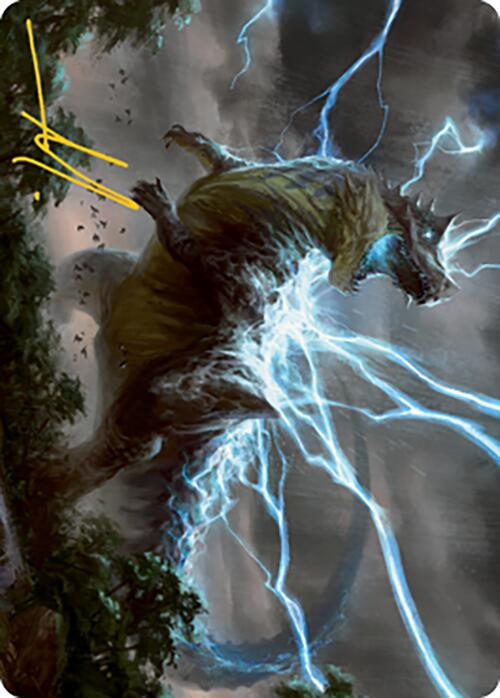 Thrasta, Tempest's Roar Art Card (41) (Gold-Stamped Signature) [Modern Horizons 2 Art Series] | Fandemonia Ltd
