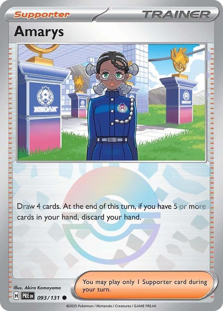 Amarys (093/131) (Poke Ball Pattern) [Scarlet & Violet: Prismatic Evolutions] | Fandemonia Ltd