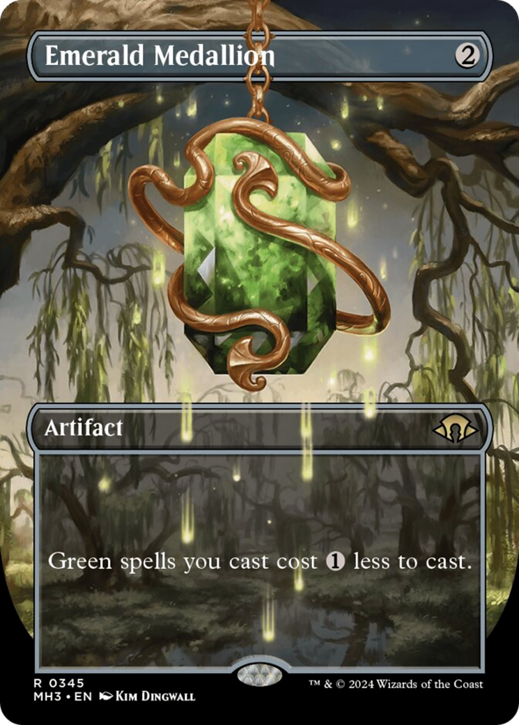 Emerald Medallion (Borderless) [Modern Horizons 3] | Fandemonia Ltd