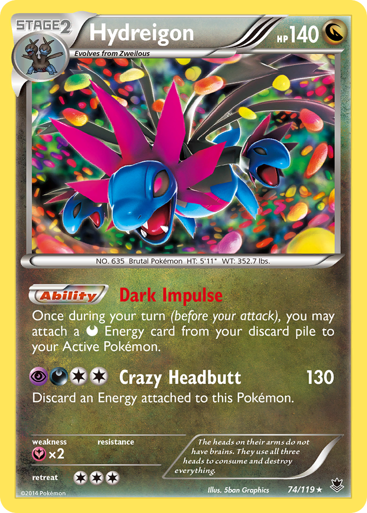 Hydreigon (74/119) [XY: Phantom Forces] | Fandemonia Ltd
