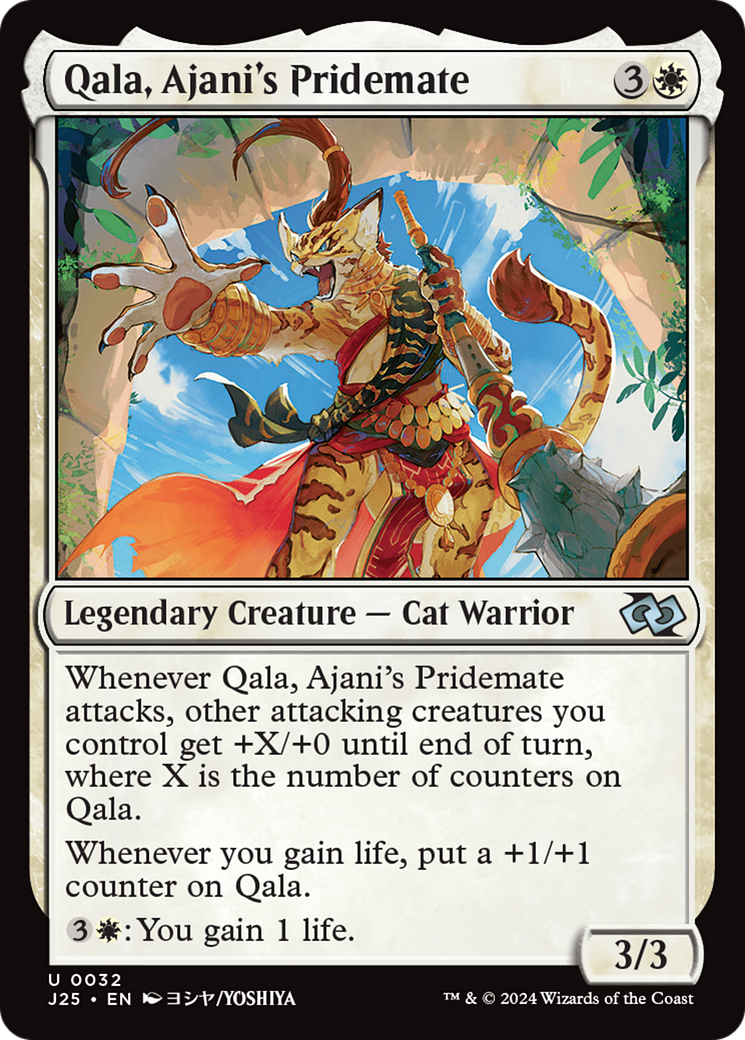 Qala, Ajani's Pridemate (Anime) [Foundations Jumpstart] | Fandemonia Ltd