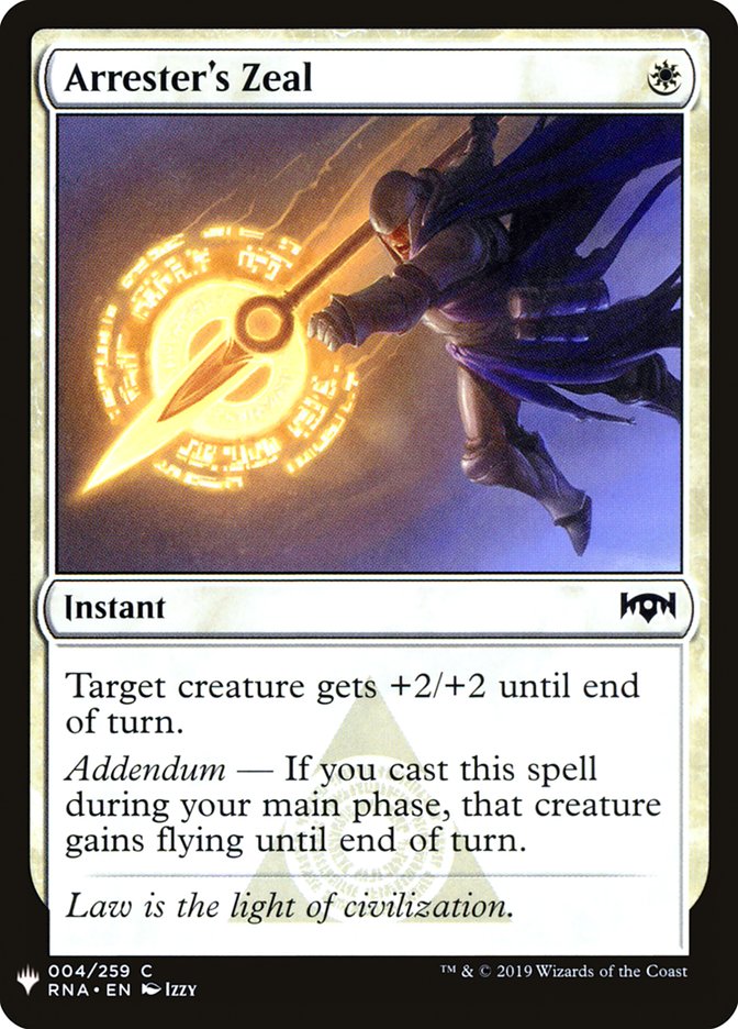 Arrester's Zeal [Mystery Booster] | Fandemonia Ltd