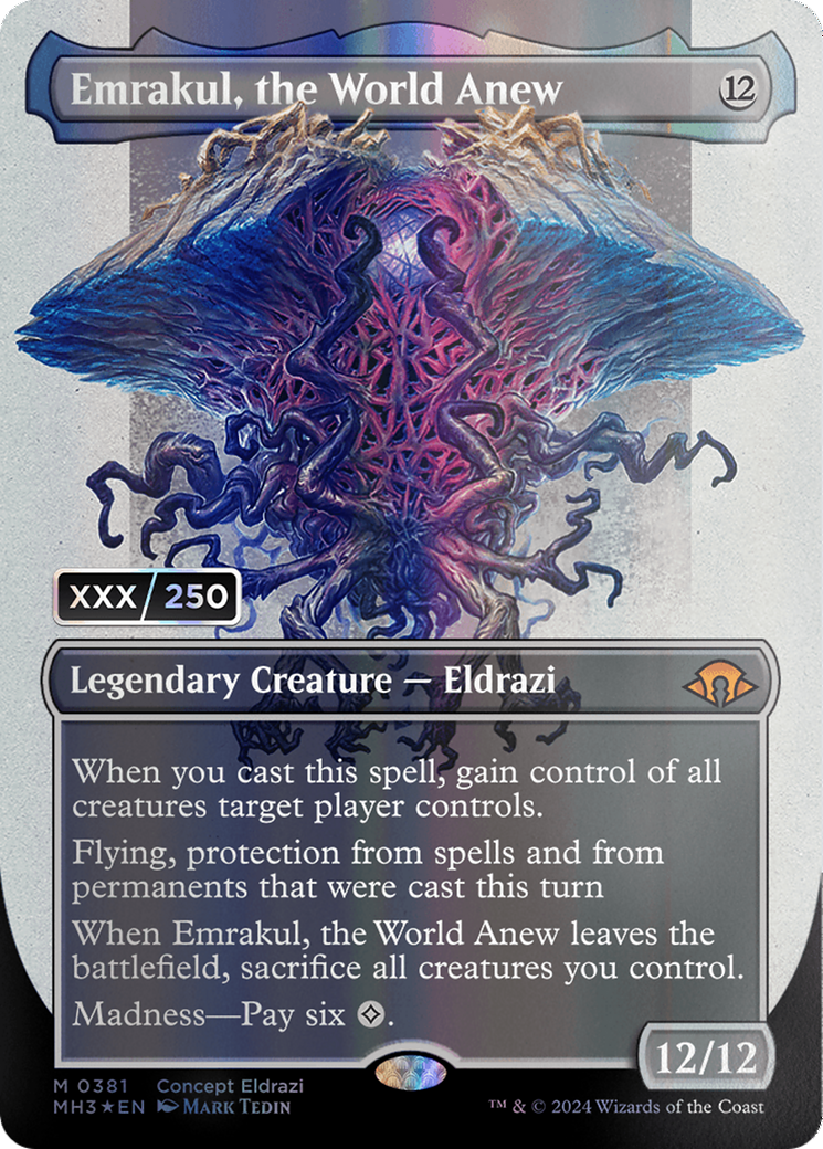 Emrakul, the World Anew (Borderless) (Serial Numbered) [Modern Horizons 3] | Fandemonia Ltd
